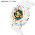 Sanda 799 1 Sport Brand Electronic Watch Digital Men Wristwatches White G Style Shock Military Waterproof Swim Male Watch 2019